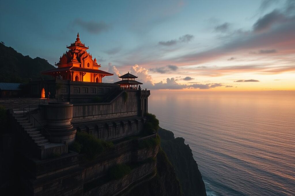 Uluwatu Temple perched on cliff edge in Bali - Bali travel guide