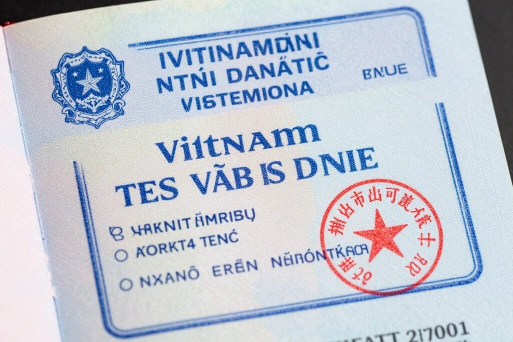 Vietnam visa stamp in passport Vietnam visa stamp in passport