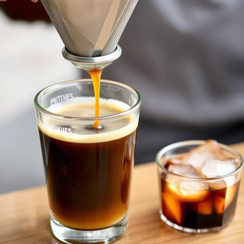 Vietnamese coffee being prepared with condensed milk - Vietnam Travel Guide