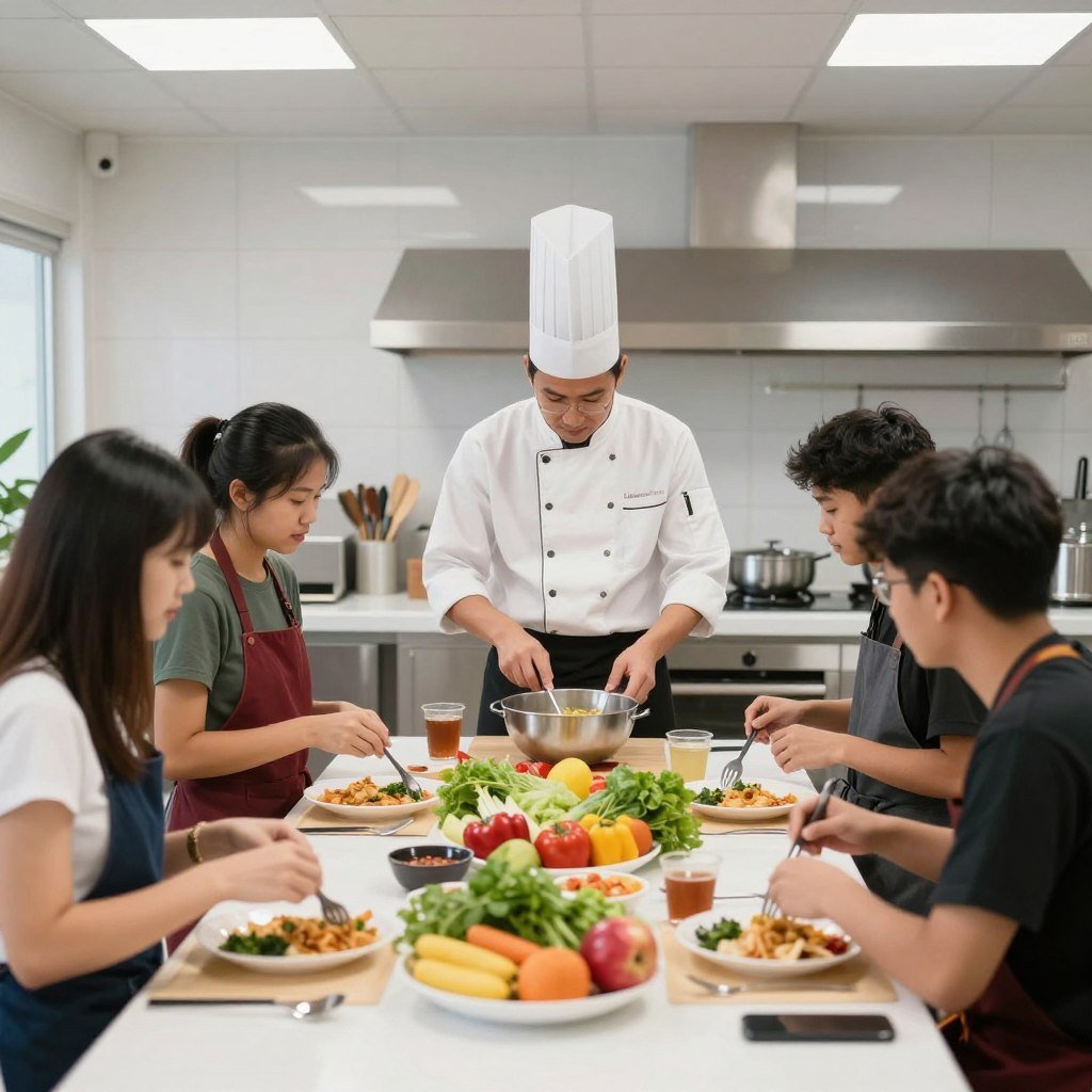 Vietnamese cooking class participants Vietnamese cooking class participants