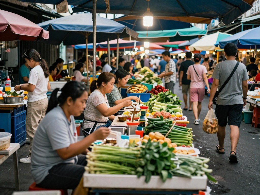 Wang Lang Market in Bangkok Noi