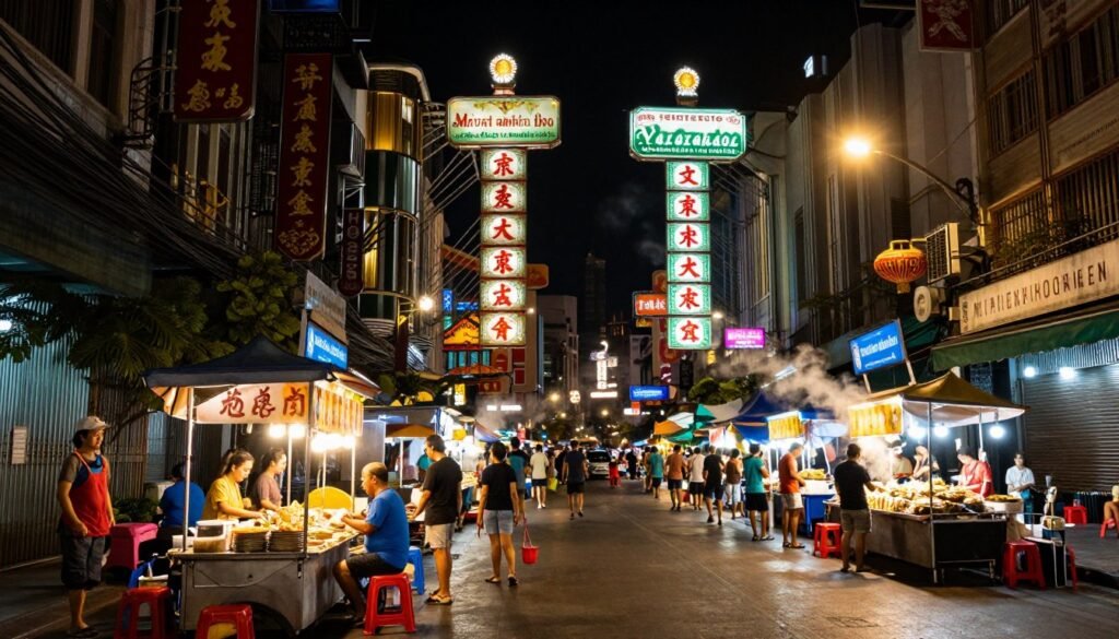 Yaowarat Road Chinatown Bangkok at night
