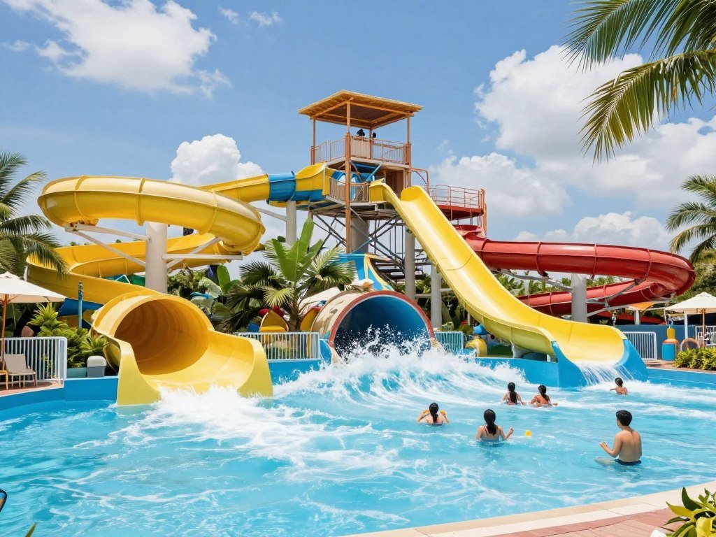 Yas Waterworld with exciting water slides and attractions Yas Waterworld with exciting water slides and attractions