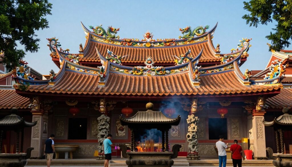 beautiful Taiwan temple with intricate architecture and free admission