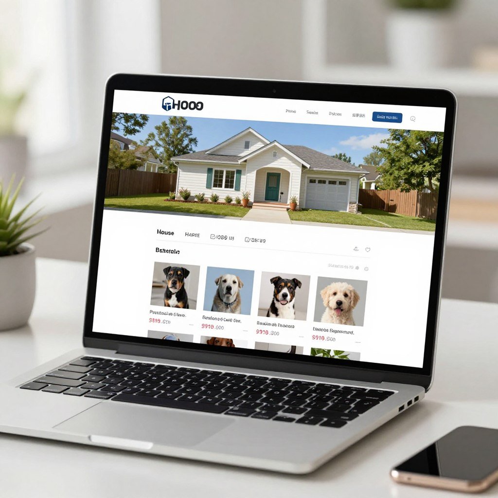 house sitting platform interface on device